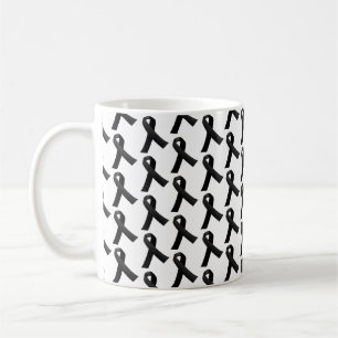 Caneca De Café Padrão Preto de Fitas Cortadas