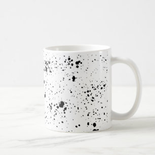 Caneca De Café Padrão Preto de Splatter de Pintura