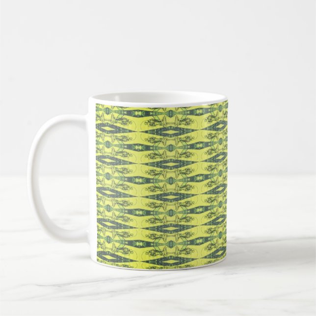 Caneca De Café Padrão preto e amarelo (Esquerda)