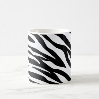 Caneca De Café Padrão Preto e Branco de Zebra