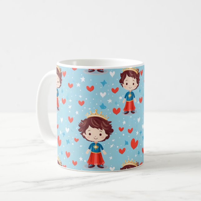 Caneca De Café Padrão Príncipe Bonito (Frente Esquerda)