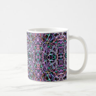 Caneca De Café Padrão psicodélico a rosa