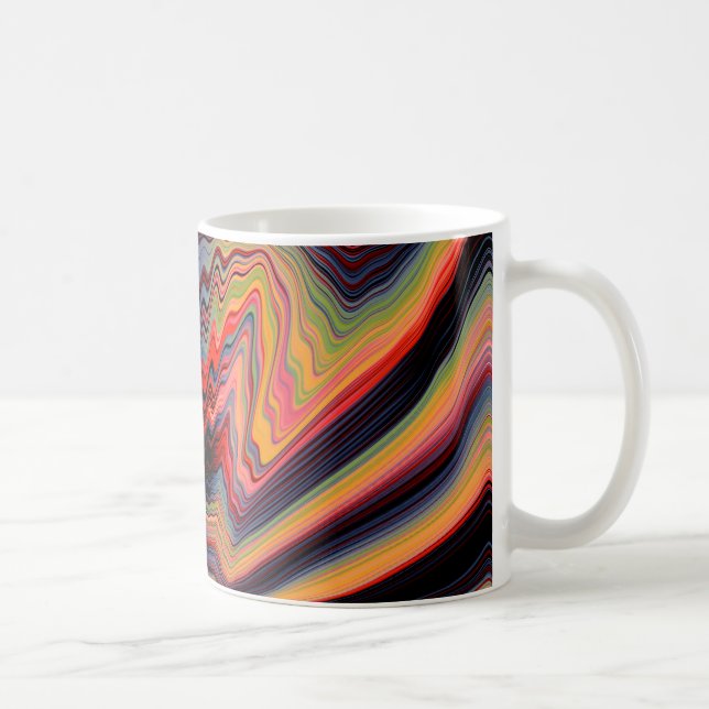 Caneca De Café Padrão psicodélico venenoso (Direita)