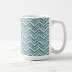 Caneca De Café Padrão Rainbow Foil ZigZag