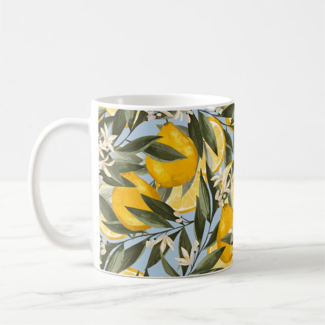 Caneca De Café Padrão refinado com frutas amarelas de bergamota,  (Esquerda)