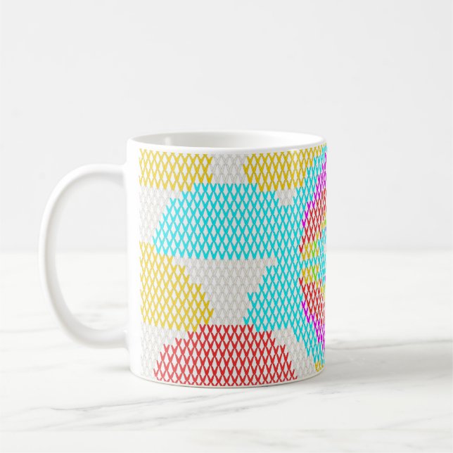 Caneca De Café Padrão Retro Art Nouveau (Esquerda)