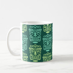 Caneca De Café Padrão Retro do Bar de Praia Tiki