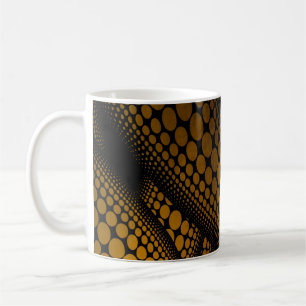 Caneca De Café Padrão retroativo e amarelo