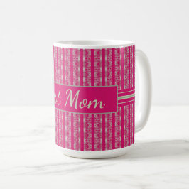 Caneca De Café Padrão Rosa Moderno