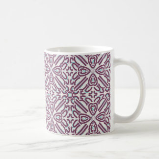 Caneca De Café Padrão Roxo e Teal