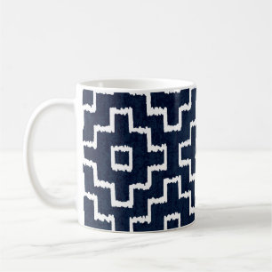 Caneca De Café Padrão Sashiko: Bordado Japonês Tradicional