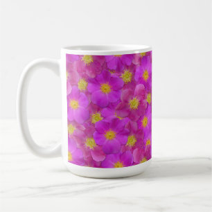 Caneca De Café Padrão Selvagem de Rosa