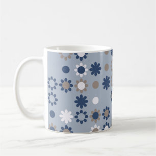 Caneca De Café Padrão sem costura com elementos coloridos, vintag