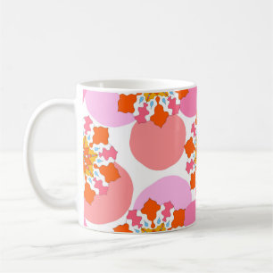 Caneca De Café Padrão sem costura com mandalas coloridas. Bright