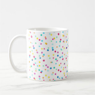 Caneca De Café Padrão sem costura com pontos aquosos brilhantes