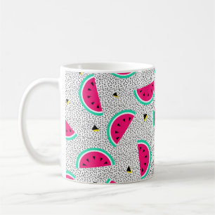 Caneca De Café Padrão sem costura da melancia. Estilo geométric