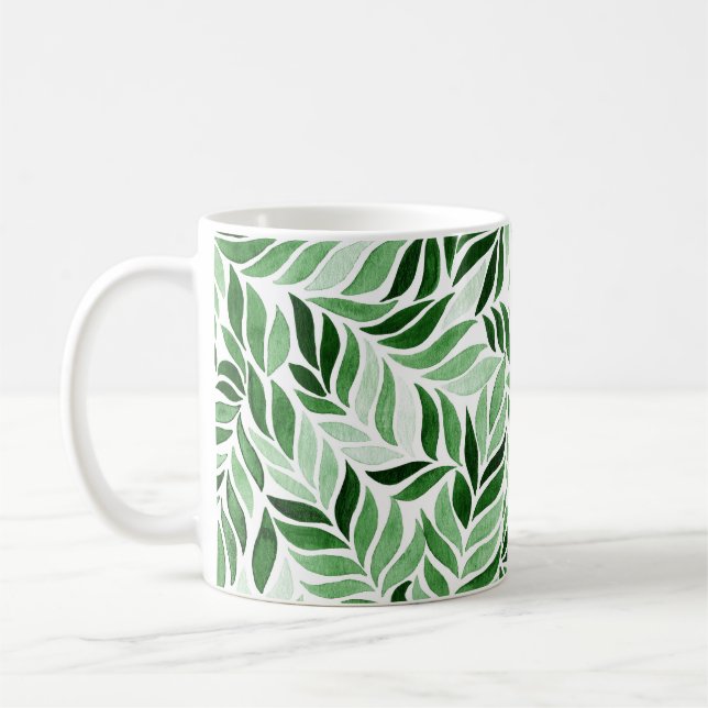 Caneca De Café Padrão sem costura de Abstrato de Aquarela desenha (Esquerda)