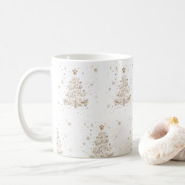 Caneca De Café Padrão sem costura de árvore de Natal