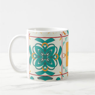 Caneca De Café Padrão sem costura do 9 abstrato arábico de inclin