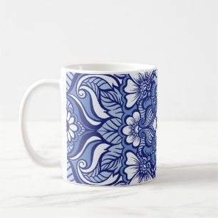 Caneca De Café Padrão Sem Costura do Étnico Oriental Henna