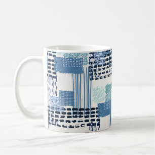 Caneca De Café Padrão Sem Costura do Porteiro Retro Memphis