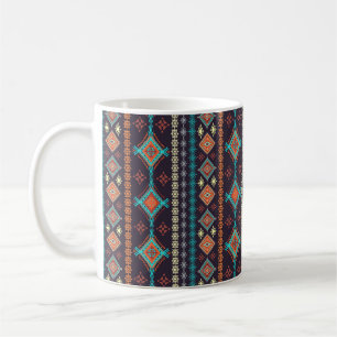 Caneca De Café Padrão sem costura étnica
