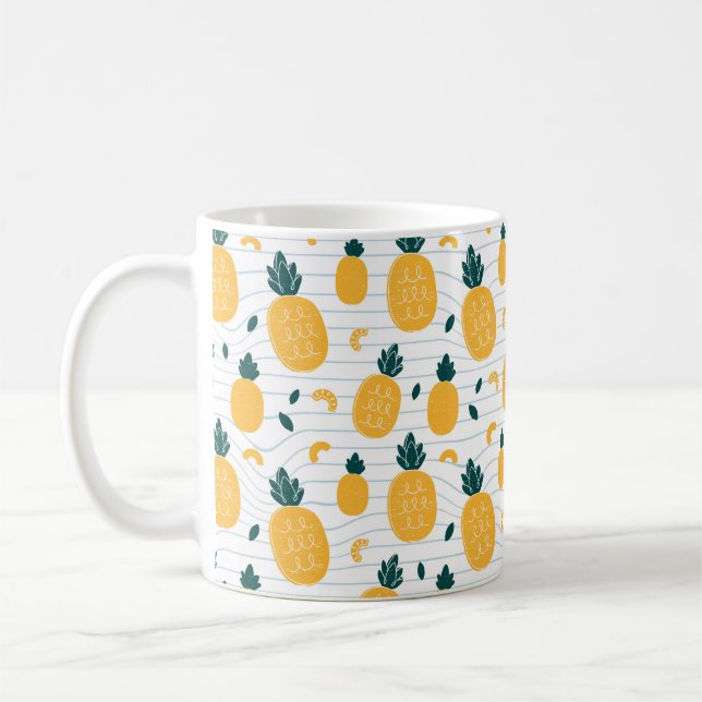 Caneca De Café Padrão sem descontinuidades do ananás (Esquerda)