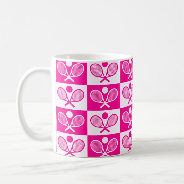 Caneca De Café Padrão Sem Emenda de Tênis Xadrez   (Esquerda)