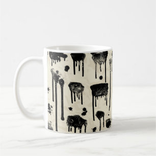 Caneca De Café padrão sem falhas do abstrato ink Splatters