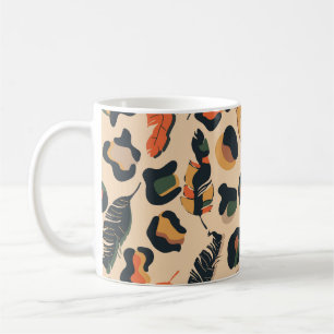 Caneca De Café padrão sem soldadura abstrato, dorso selvagem de