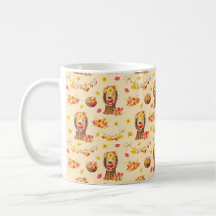 Caneca De Café Padrão sem soldadura de Watercolor Autumn. Cotove