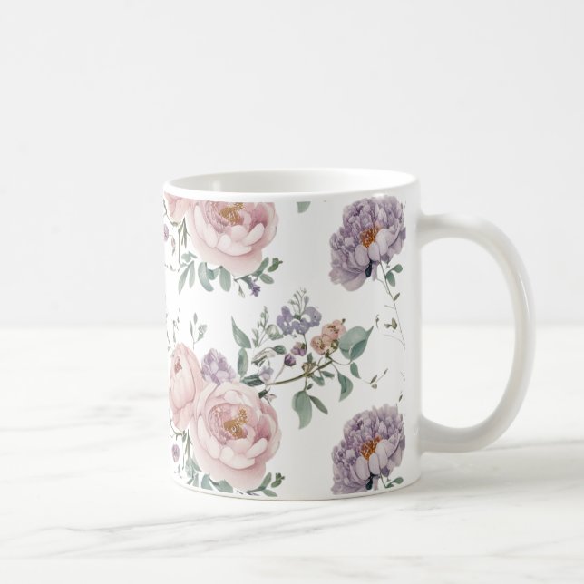 Caneca De Café Padrão sem soldadura floral (Direita)
