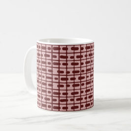 Caneca De Café Padrão Simples de cor-de-rosa com Abstrato