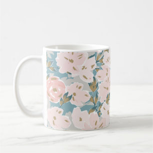 Caneca De Café Padrão simples e sem costura do fluxo de guaches d