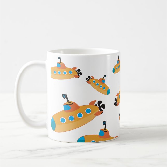 Caneca De Café Padrão Submarino Cute (Esquerda)