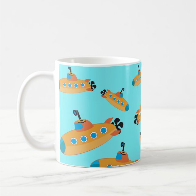 Caneca De Café Padrão Submarino Cute (Esquerda)