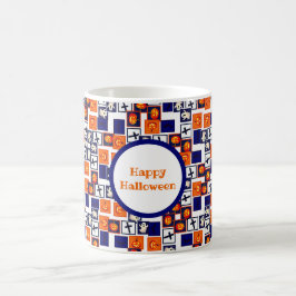 Caneca De Café padrão teórico do Dia das Bruxas