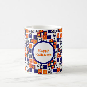 Caneca De Café padrão teórico do Dia das Bruxas