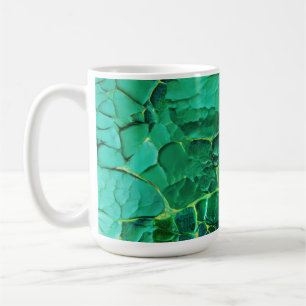 Caneca De Café Padrão Texturizado de Turquesa Vibrante