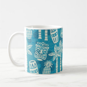 Caneca De Café Padrão Tiki Moderno de Meados do Século Retro