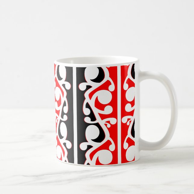 Caneca De Café Padrão Tradicional Maori Kowhaiwhai (Direita)