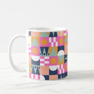 Caneca De Café Padrão transparente do bloco africano de cores cl