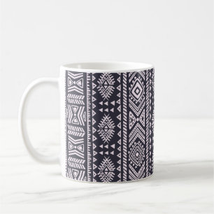 Caneca De Café Padrão tribal de ilustração contínua