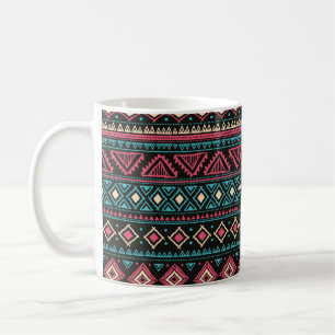 Caneca De Café Padrão tribal vintage sem descontinuidades étnic