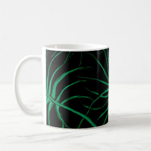Caneca De Café Padrão tropical de aquarela sem costura. Soma mode