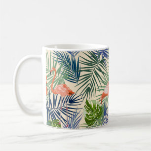 Caneca De Café Padrão tropical perfeita com flamingo. Botany de
