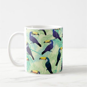 Caneca De Café padrão tucano, vintage, ilustração