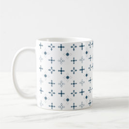 Caneca De Café Padrão uniforme azul-islâmico