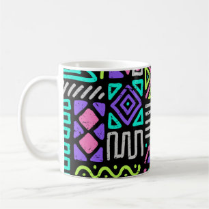Caneca De Café padrão uniforme com linhas de abstrato. geométric