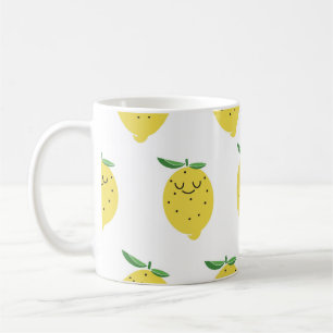Caneca De Café padrão uniforme de desenho animado de Limão-Cute, 
